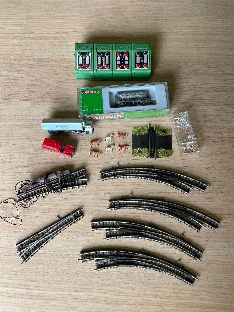 pakket - Modeltrein sporen trein rails - merk Fleischmann, Hobby en Vrije tijd, Modeltreinen | N-Spoor, Zo goed als nieuw, Overige typen