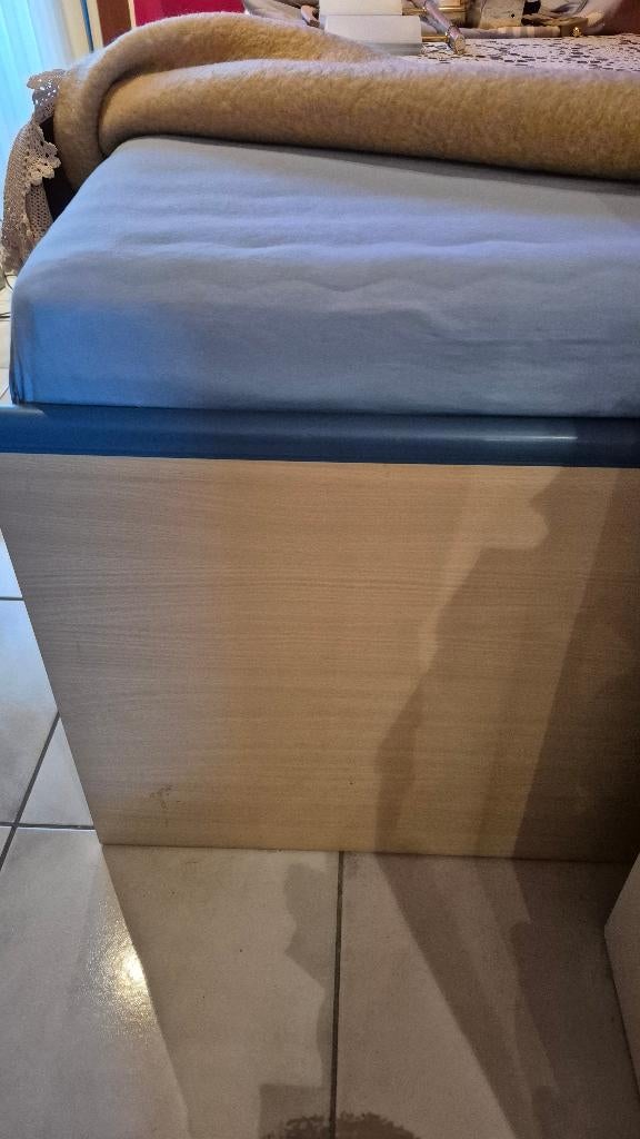 Lit simple 90x200, Maison & Meubles, Chambre à coucher | Lits, Utilisé, Une personne, 90 cm, 200 cm, Bois, Beige, Enlèvement