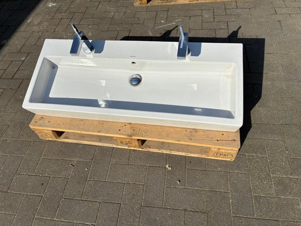 Duravit dubbele waskom met Axor kraanwerk, Ophalen, Zo goed als nieuw