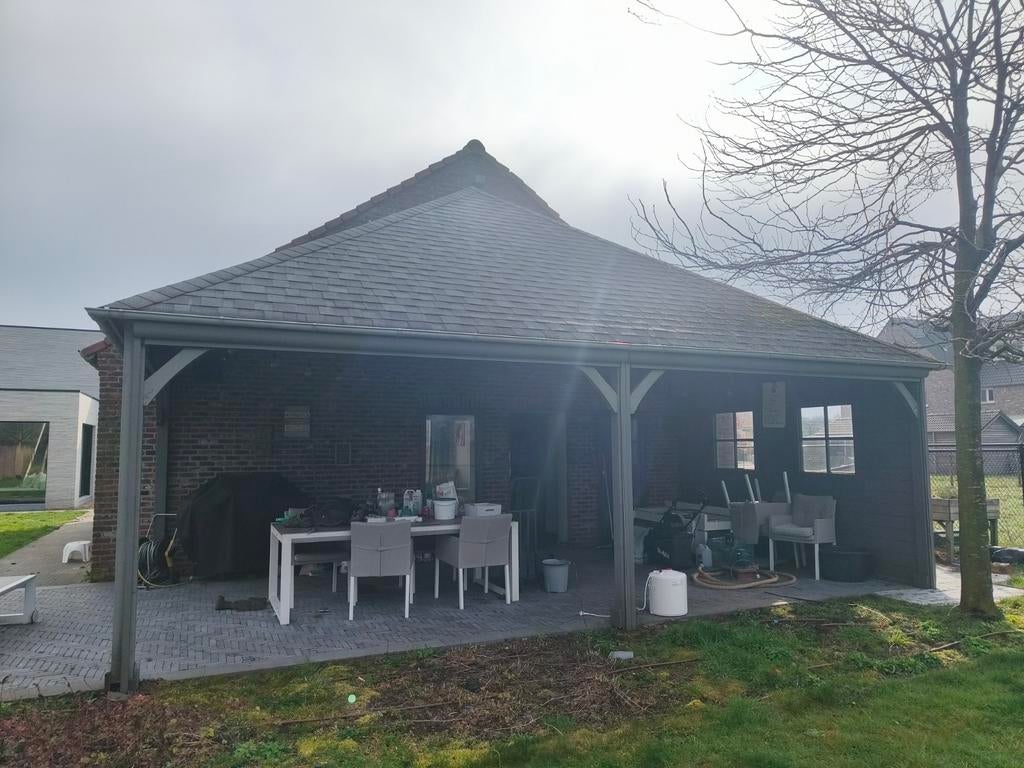 Terrasoverkapping met twee elektrische screens, Jardin & Terrasse, Tonnelles, Enlèvement