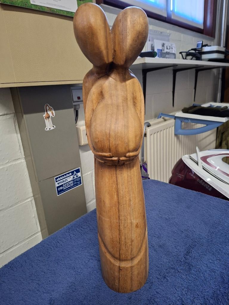 Houten beeld, Antiek en Kunst, Ophalen, Hout, Beeld
