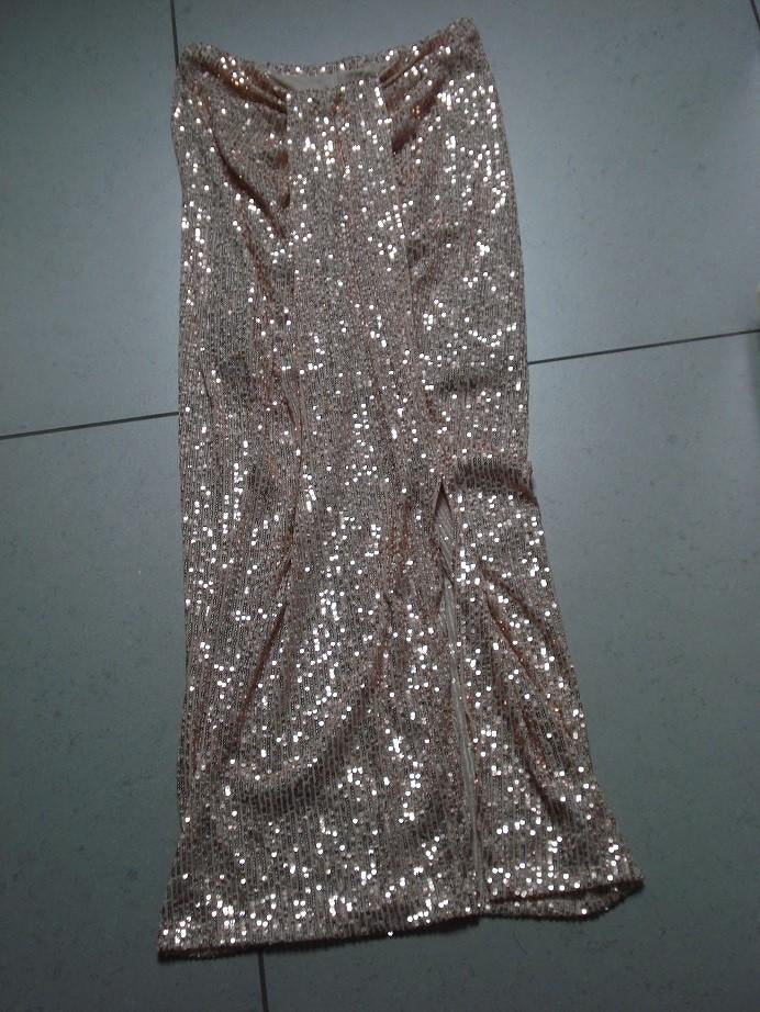 *VAL* Lange rok met pailletten, dames. mt S, Kleding | Dames, Rokken, Ophalen of Verzenden, Zo goed als nieuw, Roze, Maat 36 (S)