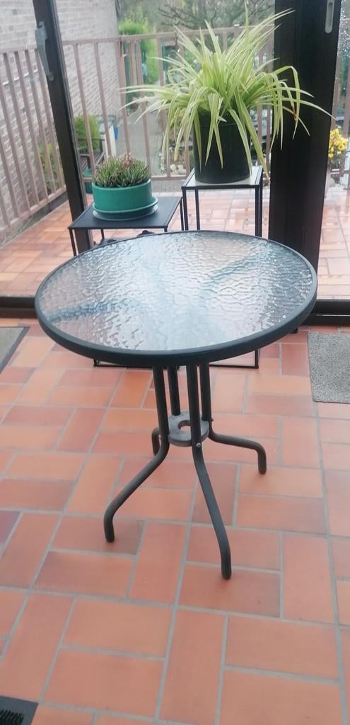 Tuintafel, Tuin en Terras, Ophalen, Gebruikt, Rond, Metaal