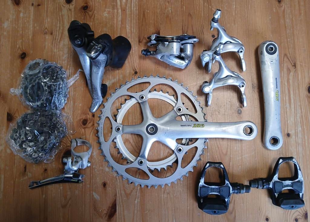 Shimano 105 groepset, Fietsen en Brommers, Fietsonderdelen, Ophalen of Verzenden, Zo goed als nieuw