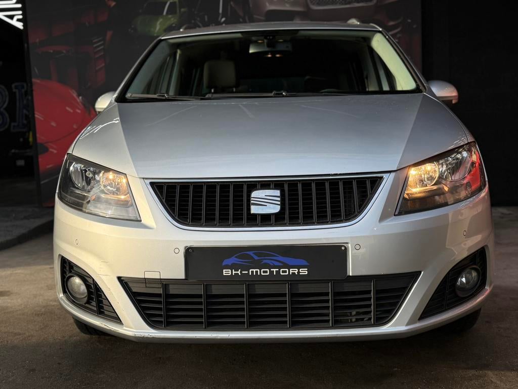 Seat Alhambra 2.0 TDI 7 PLAATS, Auto's, Zwart, 4 cilinders, 7 zetels, Bedrijf