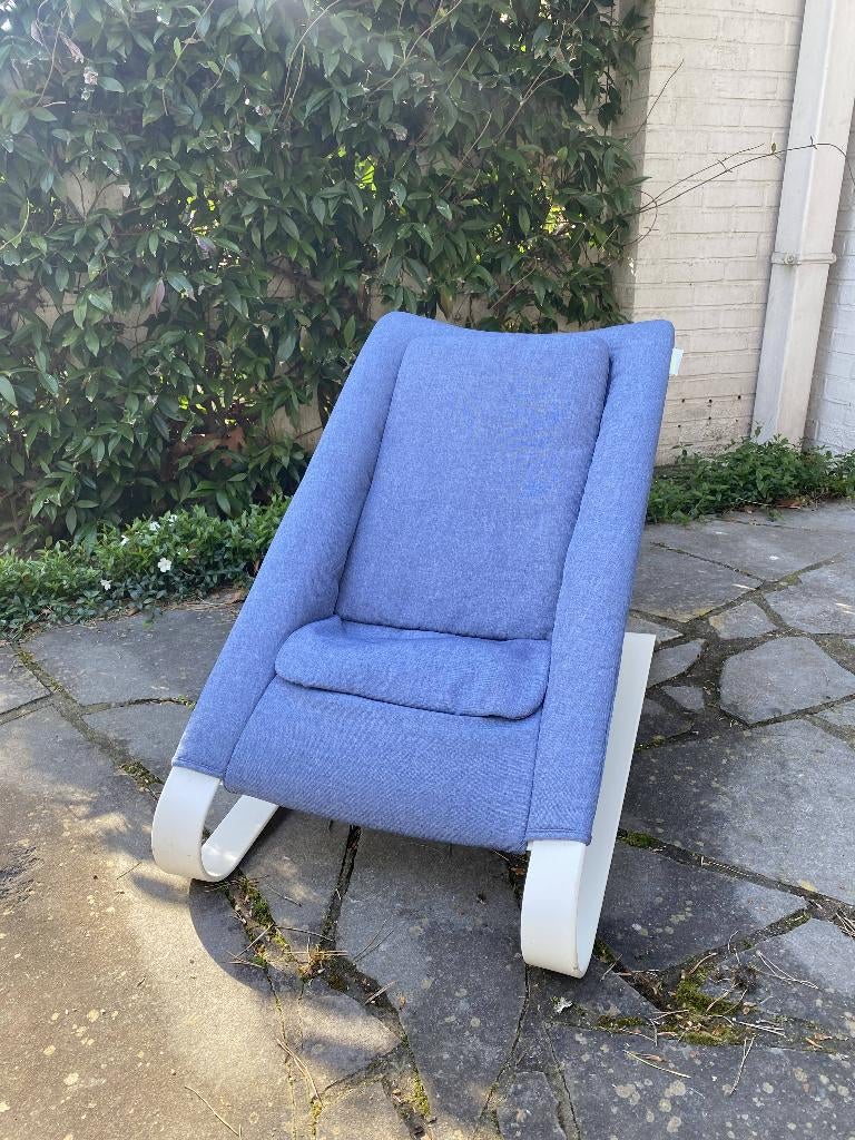 Bombol Bamboo 3D Knit Bouncer denim blue, Enfants & Bébés, Relax bébé, Autres marques, Comme neuf, Enlèvement, Réglable