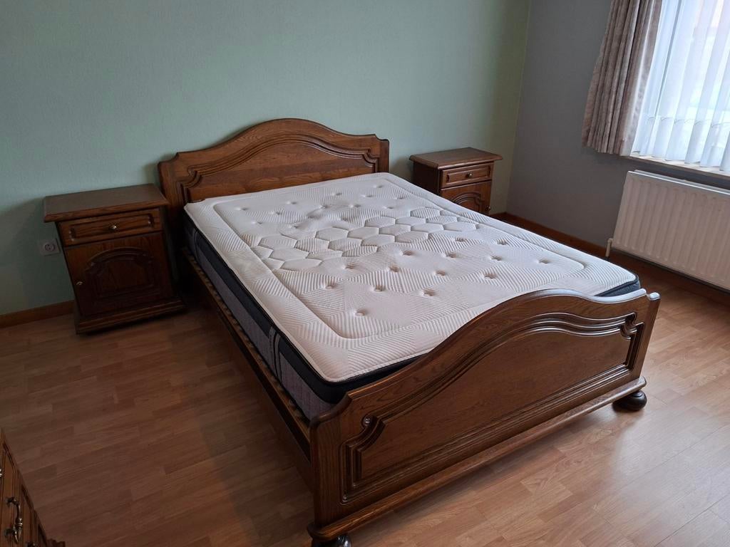 Volledige eiken slaapkamer, Huis en Inrichting, Slaapkamer | Complete slaapkamers, Ophalen