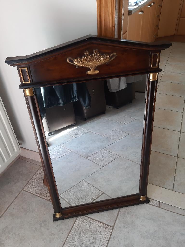 miroir ancien avec corbeille à fruits, Antiquités & Art, Enlèvement, Rectangulaire