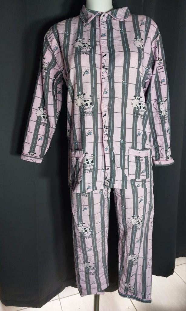 Ensemble pyjama rose et gris JLDJ, Kleding | Dames, Pyjama's, Zo goed als nieuw, Maat 34 (XS) of kleiner, Ophalen of Verzenden