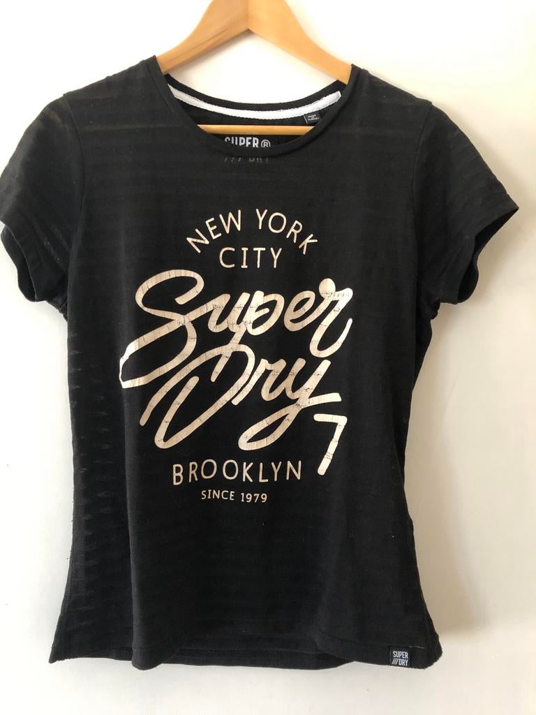 Licht doorzichtig T-shirt van Superdry maat L, Kleding | Dames, T-shirts, Maat 38/40 (M), Superdry, Zwart, Ophalen of Verzenden