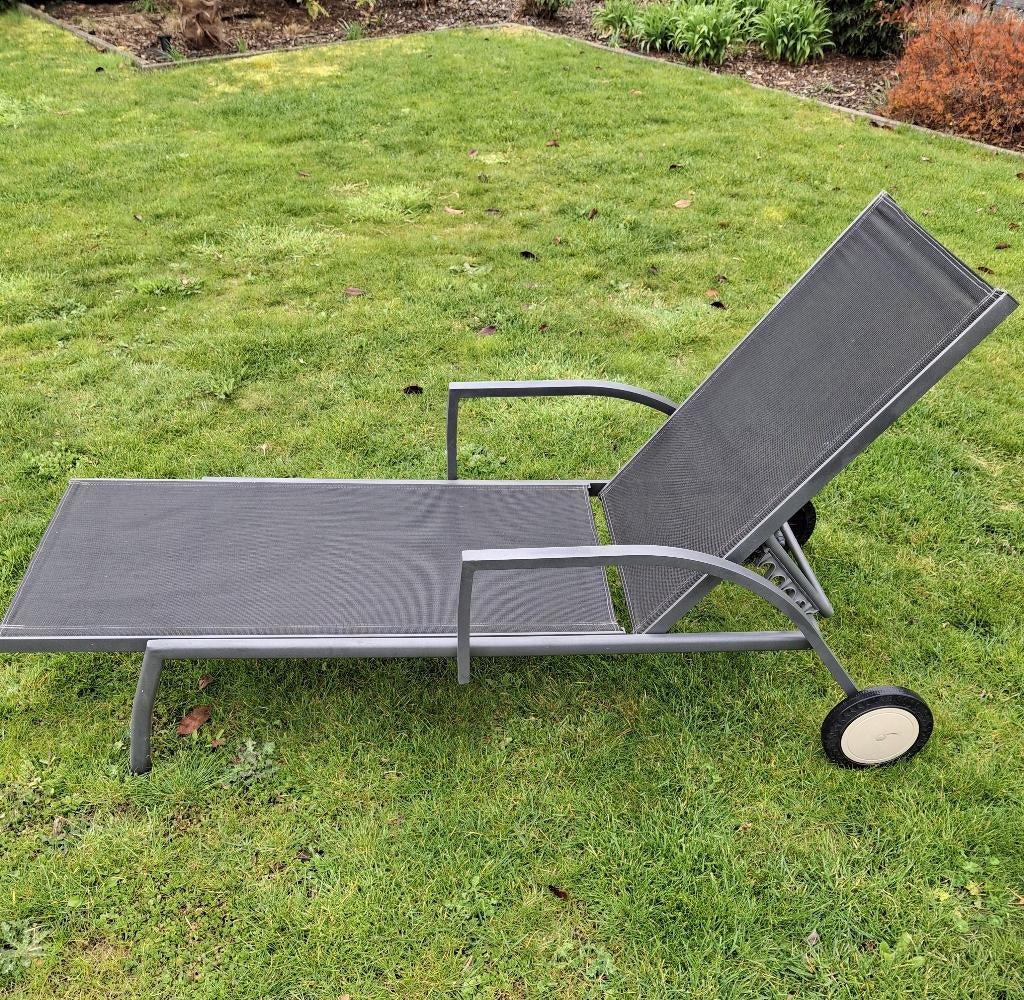 Tuin Ligstoel, Tuin en Terras, Ophalen, Gebruikt, Aluminium, Verstelbaar