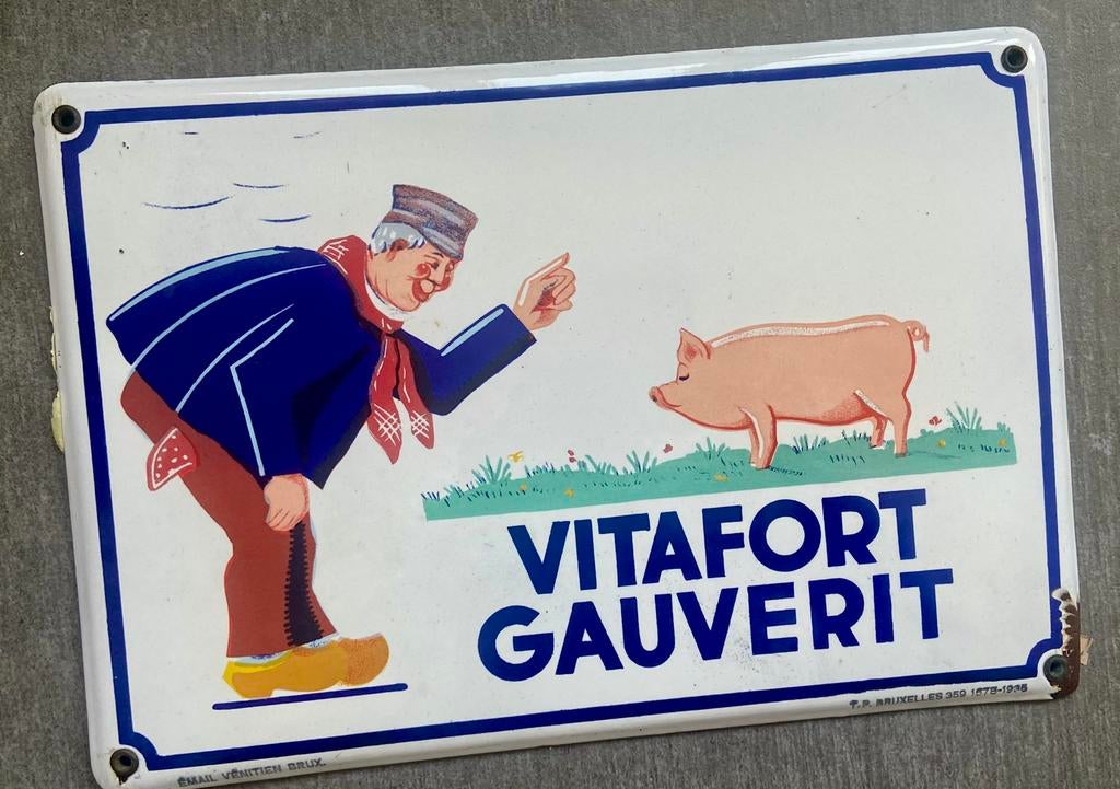 Ancienne plaque émaillée en bon état, Envoi