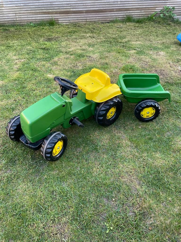 Tractor met aanhangwagen voor kinderen, Ophalen, Zo goed als nieuw