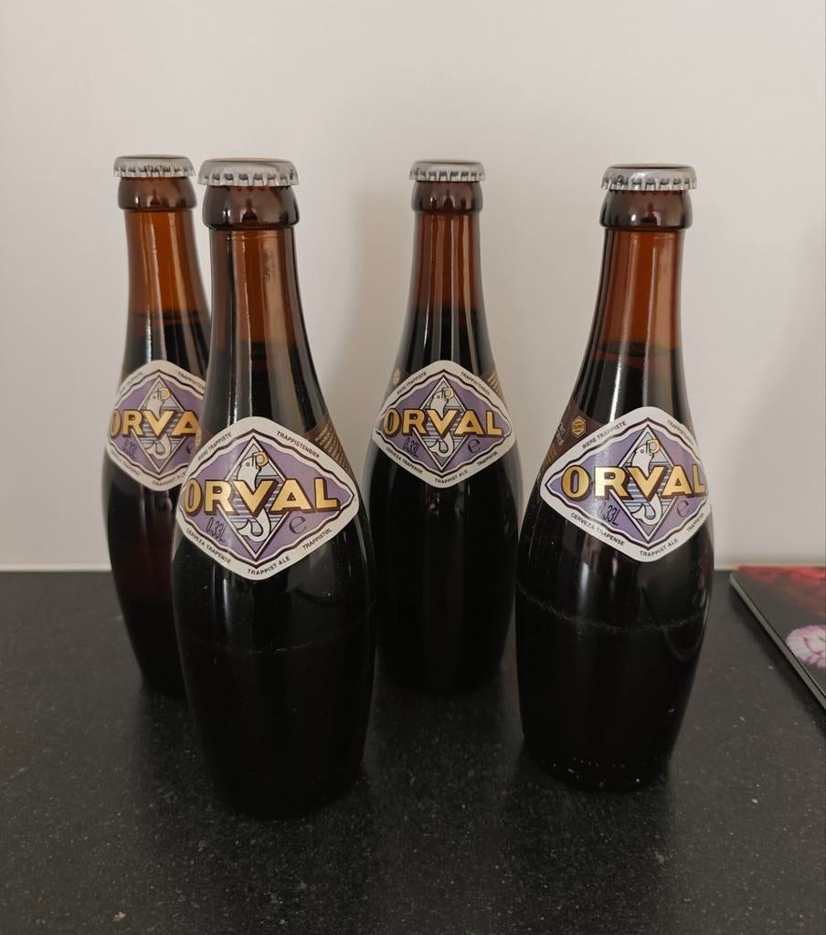 4 flesjes Orval bier, productiedatum 05/12/2017, Collections, Marques de bière, Enlèvement, Bouteille(s)
