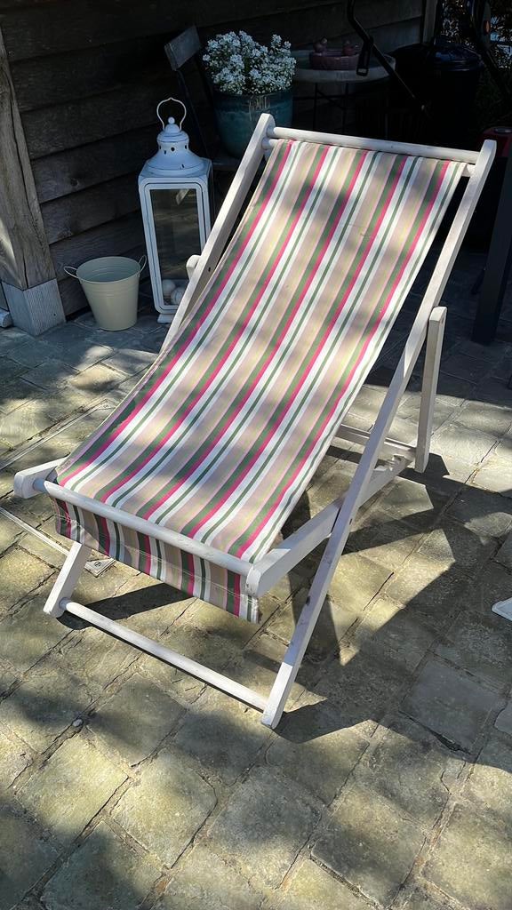 Chaise de plage multicolore