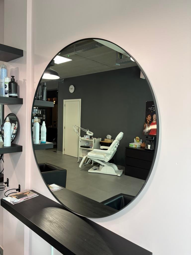 Ronde spiegel 110 cm, Ophalen, Rond, Zo goed als nieuw, 100 tot 125 cm