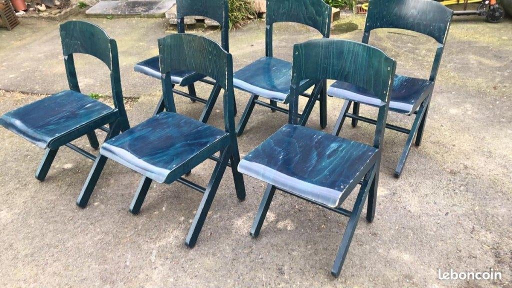 Suite de 8 chaises Baumann série "K", Maison & Meubles, Enlèvement ou Envoi