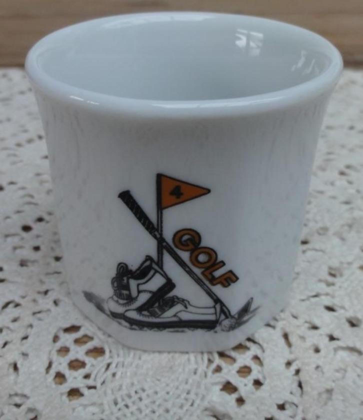 Vintage eierdopje golf/ golven, Verzamelen, Sportartikelen en Voetbal, -, -, Overige typen, Ophalen of Verzenden