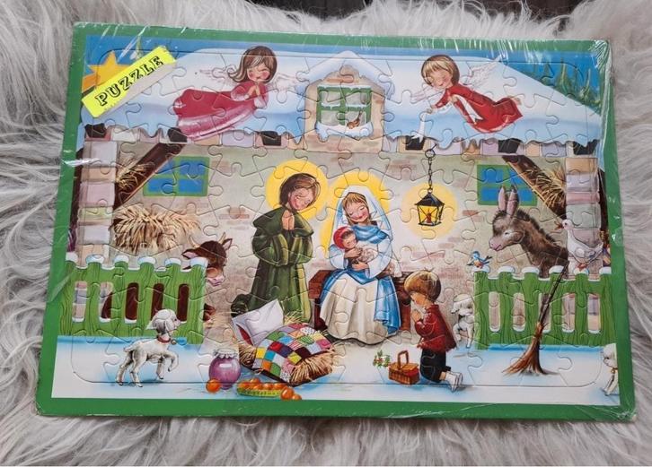 Vintage Kruger KERST puzzel, ook leuk ter decoratie, -, -, Ophalen of Verzenden, Zo goed als nieuw
