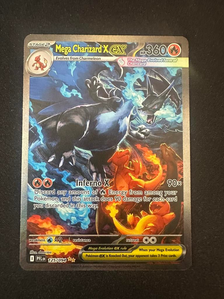 Mega Charizard X EX 125/094 ME02 Phantasmal Flames SIR, Ophalen of Verzenden, Zo goed als nieuw