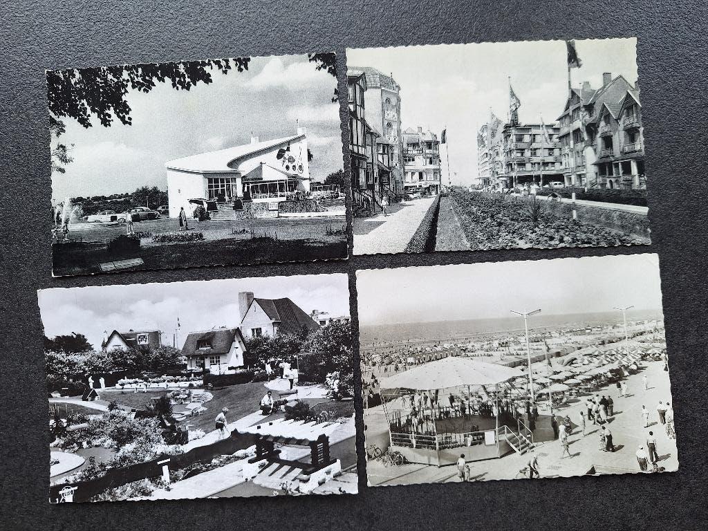 lot 4 CPAs vintage La Panne années 60, Collections, Cartes postales | Belgique, Enlèvement, 1940 à 1960, Flandre Occidentale