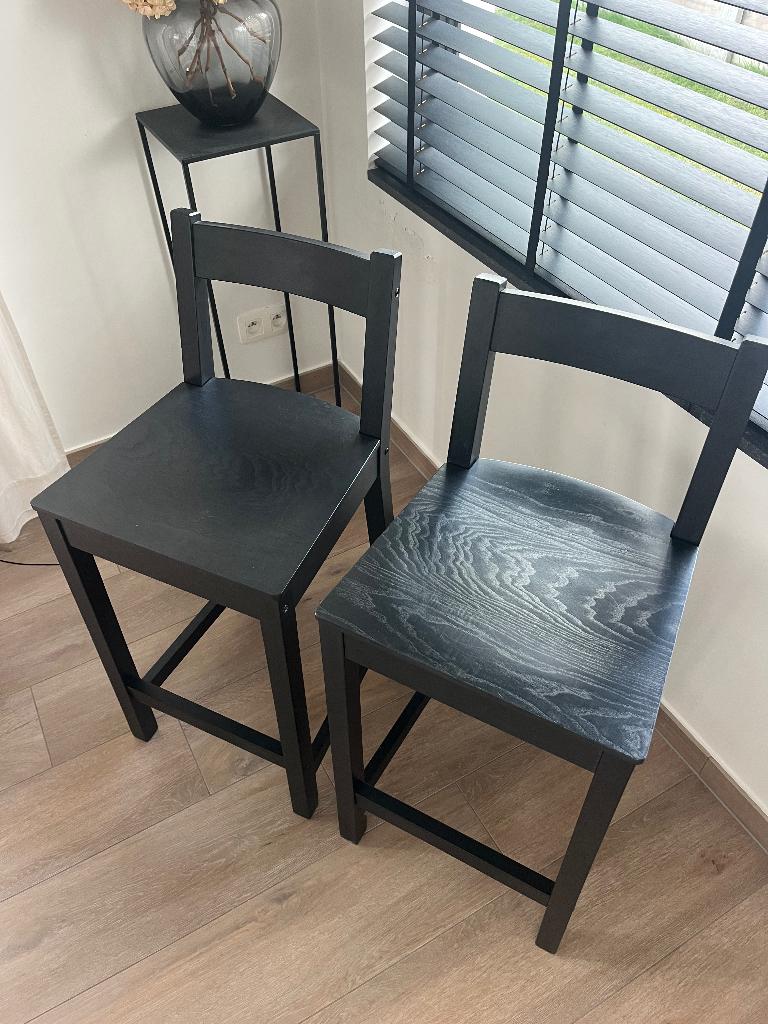 Barkruk Nordviken IKEA, Huis en Inrichting, Barkrukken, Zo goed als nieuw, 60 tot 90 cm, Hout, 2 krukken, Met voetsteun, Ophalen