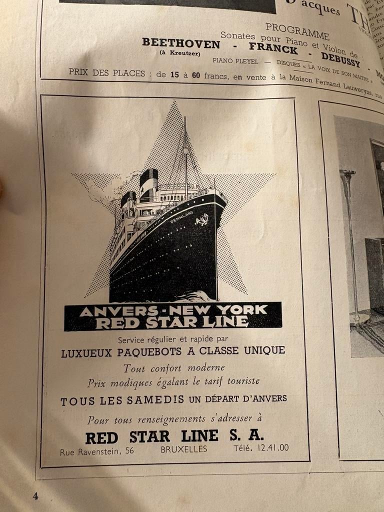 Magazine met reclame Red star line, Ophalen, Zo goed als nieuw