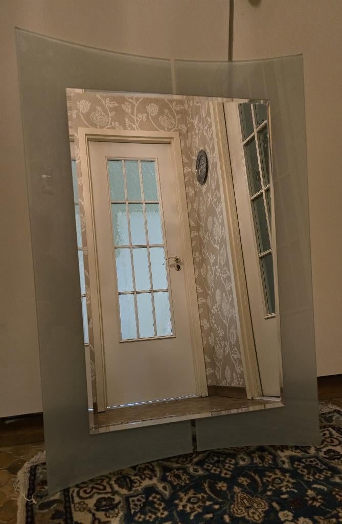 Beau miroir design, Antiquités & Art, Enlèvement, Autres formes, 50 à 100 cm, Moins de 100 cm