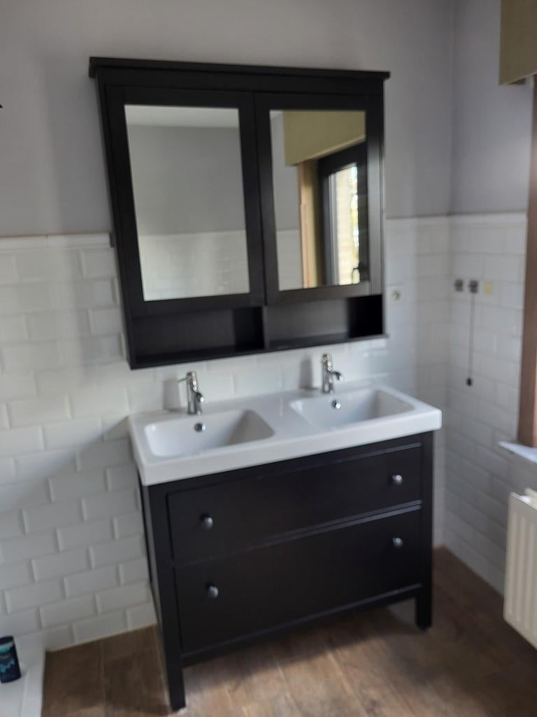 Meuble de salle de bain + armoire à miroir, 25 à 50 cm, Lavabo ou Évier, Moins de 100 cm, 100 à 150 cm