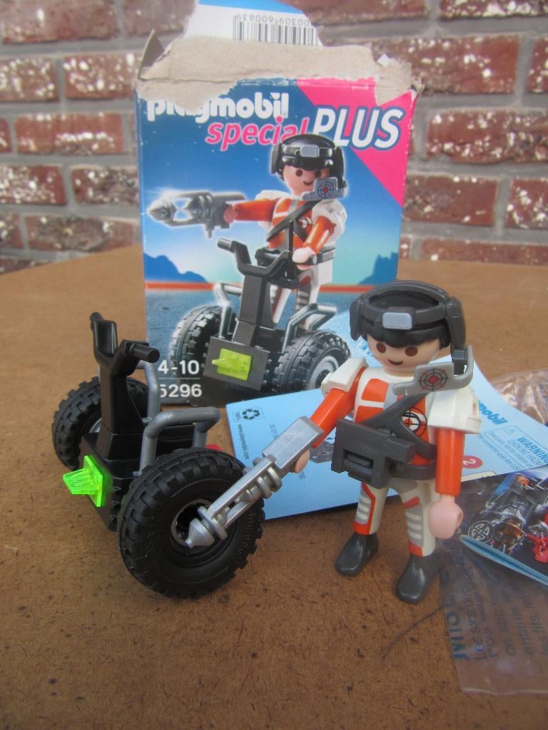 Playmobil agent met balans racer en laserpistool, Kinderen en Baby's, Ophalen of Verzenden
