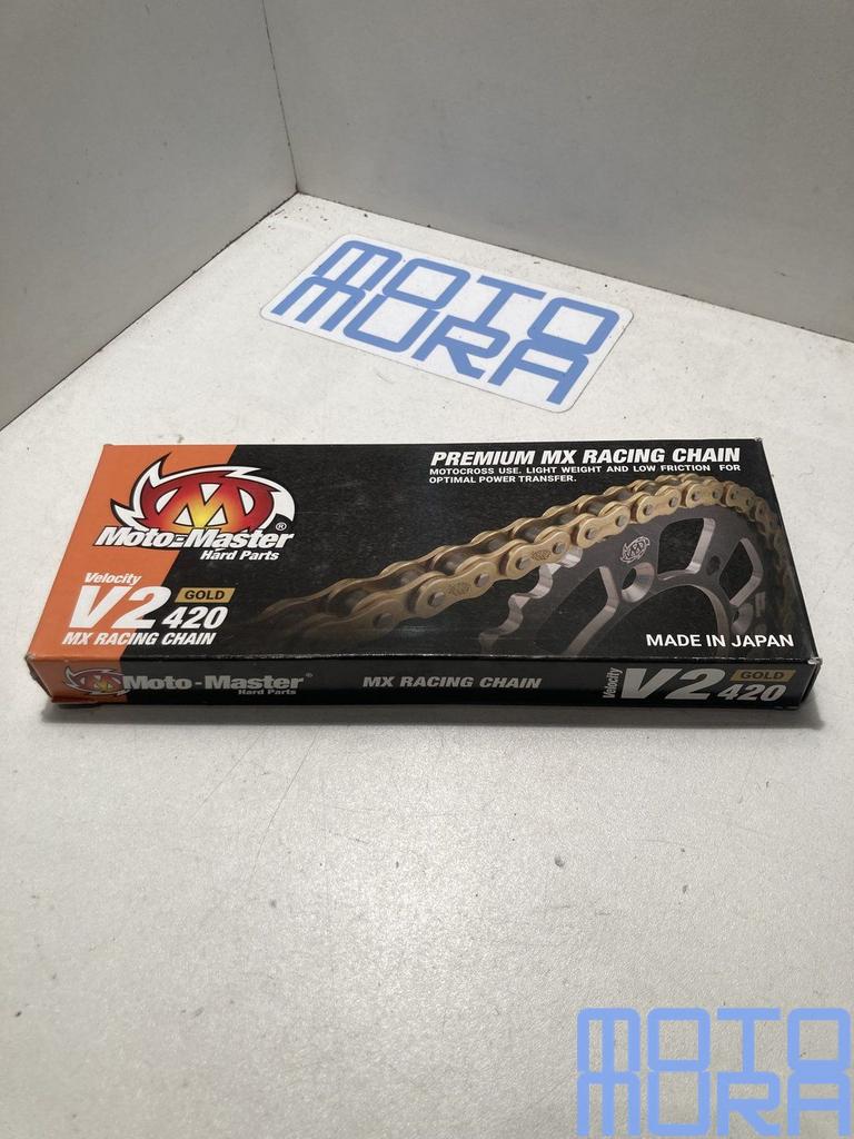 Moto-Master Velocity V2 420 Ketting 130 schakels met klinksc, Motos, Neuf, -, -, -