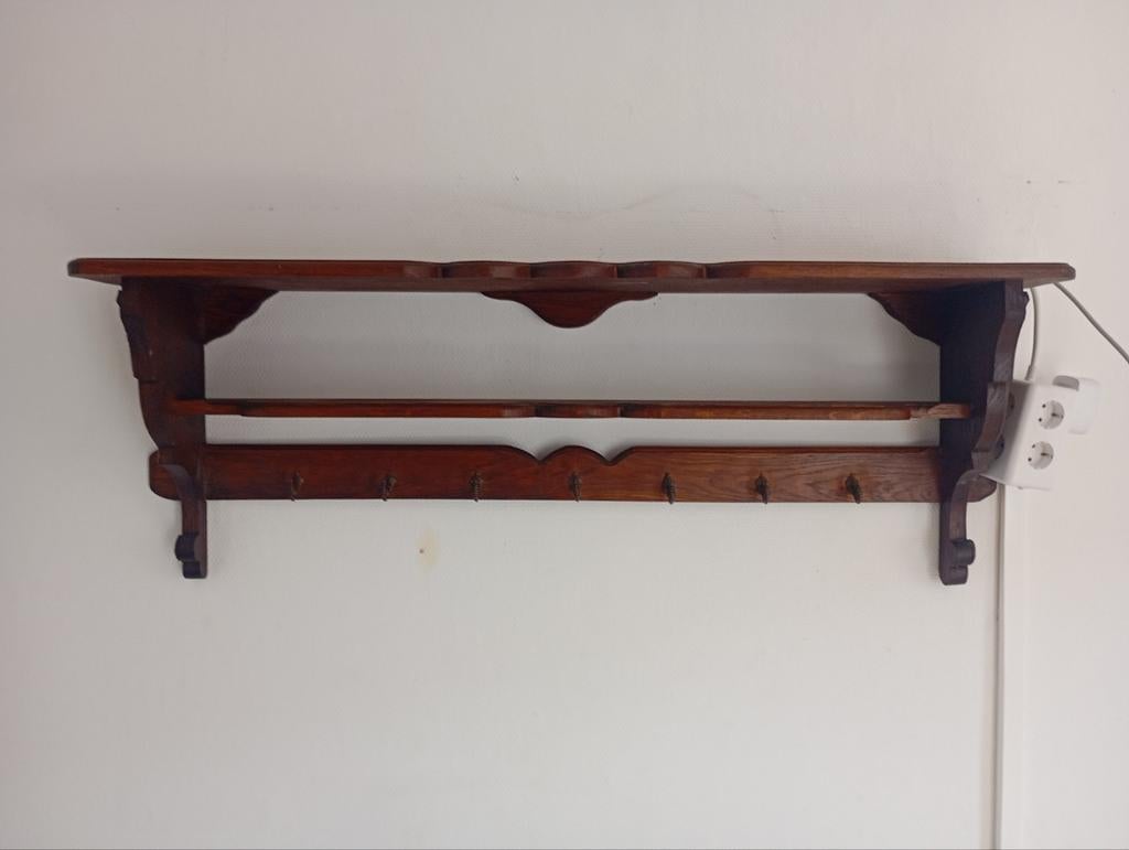 étagère porte-manteau de style rustique, Bois