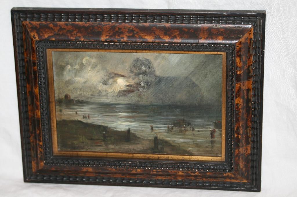 Edward Portielje (1861-1949) Olie op paneel Gesigneerd, Ophalen of Verzenden