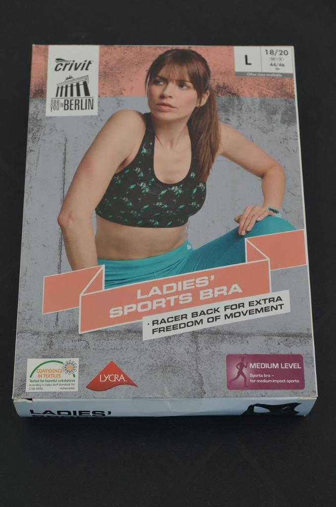 Crivit dames sports bra zwart/groen L 44/46, Kleding | Dames, Zwart, Maat 42/44 (L), Nieuw, Ophalen of Verzenden
