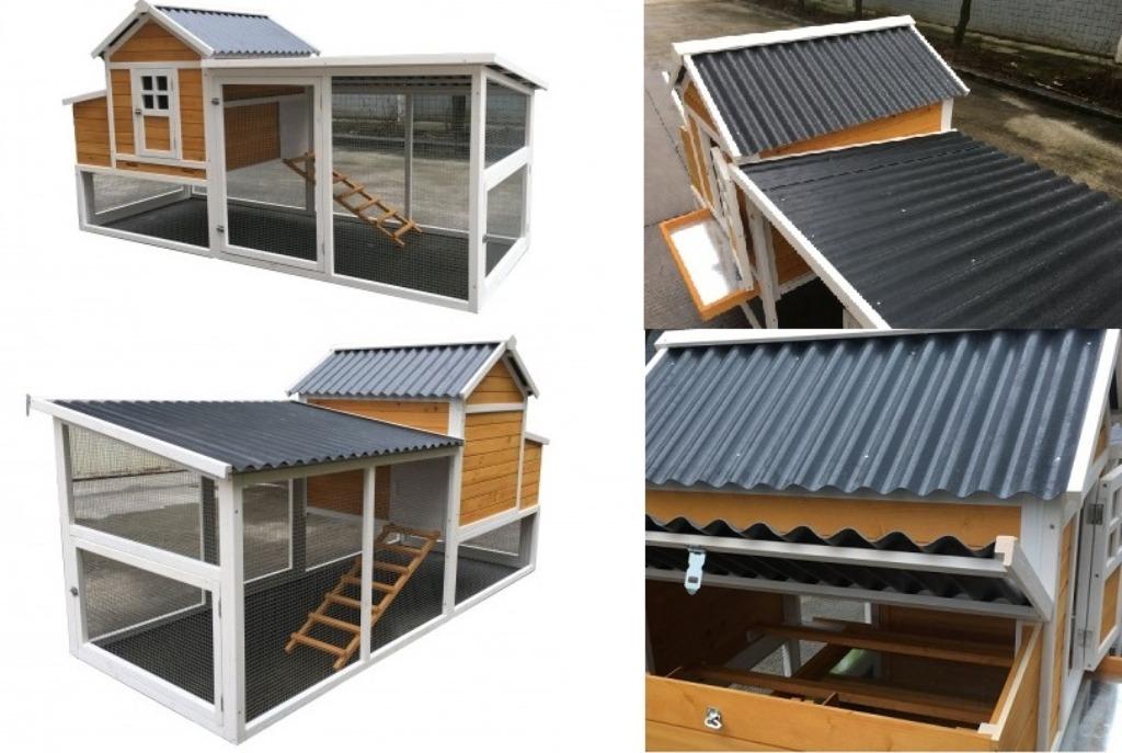 Poulailler XXL abri poule enclos poule parc poule coq caille, Envoi, Neuf, Poulailler