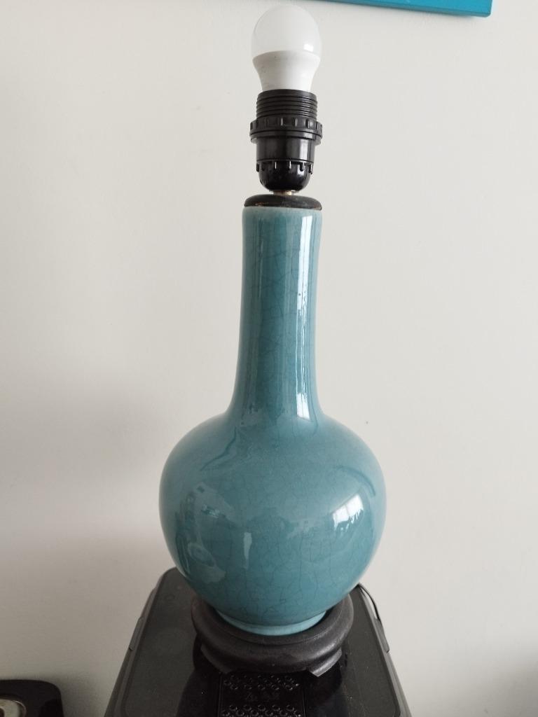 Vase chinois transformé en lampe, Enlèvement