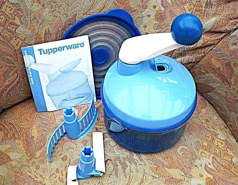 tupperware: de quick-chef: hakken, mengen, emulgeren- PROMO, Ophalen of Verzenden, Nieuw, Blauw, Overige typen