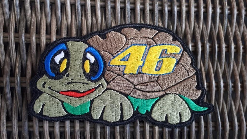 Tortue Valentino Rossi 46 fer sur patch emblème -111x63mm, Motos, Enlèvement ou Envoi, Neuf
