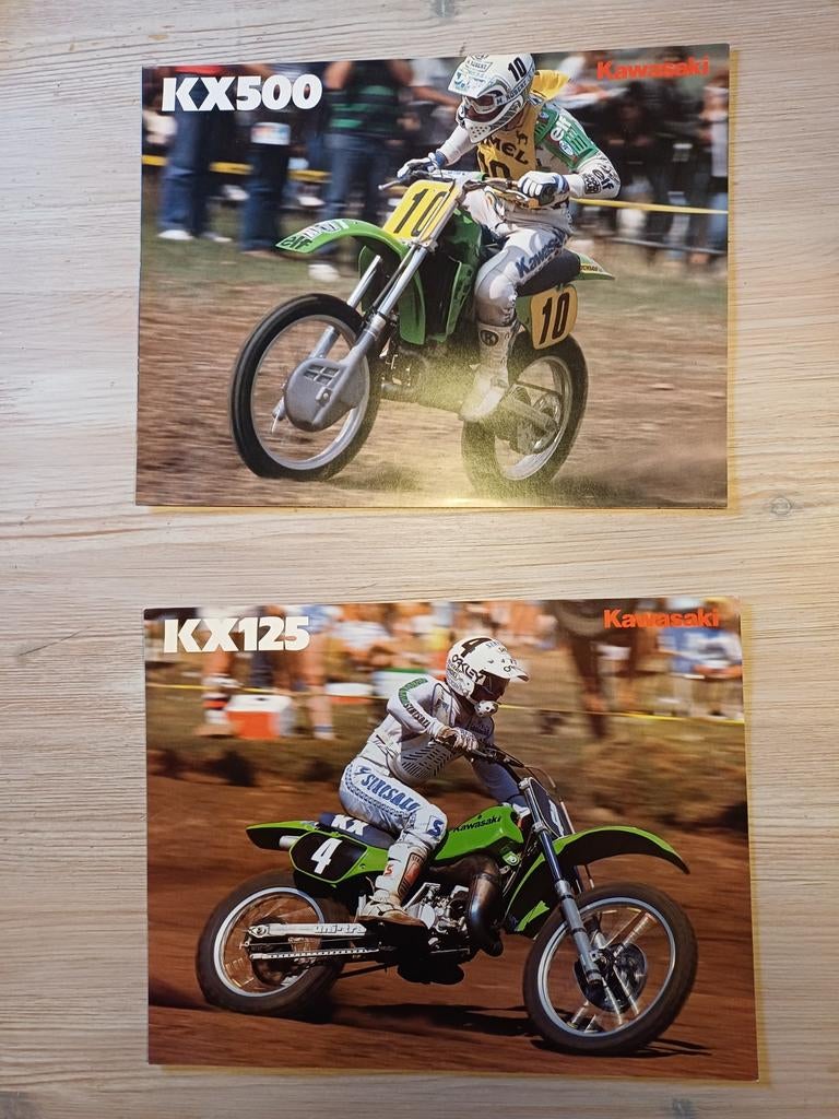 Kawasaki oldtimer cross brochures, Ophalen of Verzenden