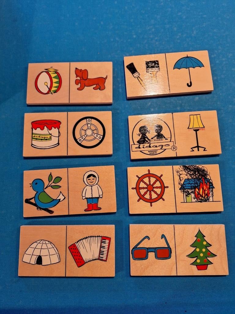 Jeu de dominos géant en bois didago vintage, Enlèvement ou Envoi