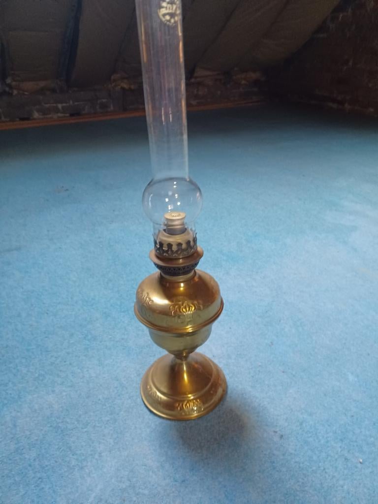 Lampe à l huile en cuivre, Ophalen of Verzenden