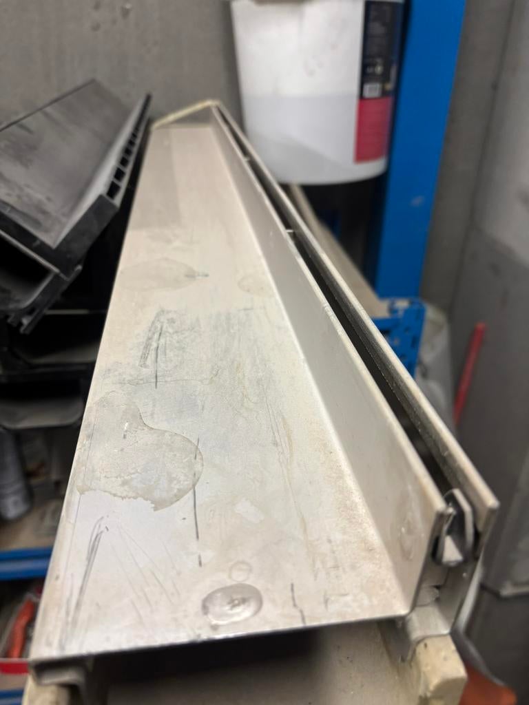 Aco goot met inox opzet stuk, Ophalen, Zo goed als nieuw, Inox