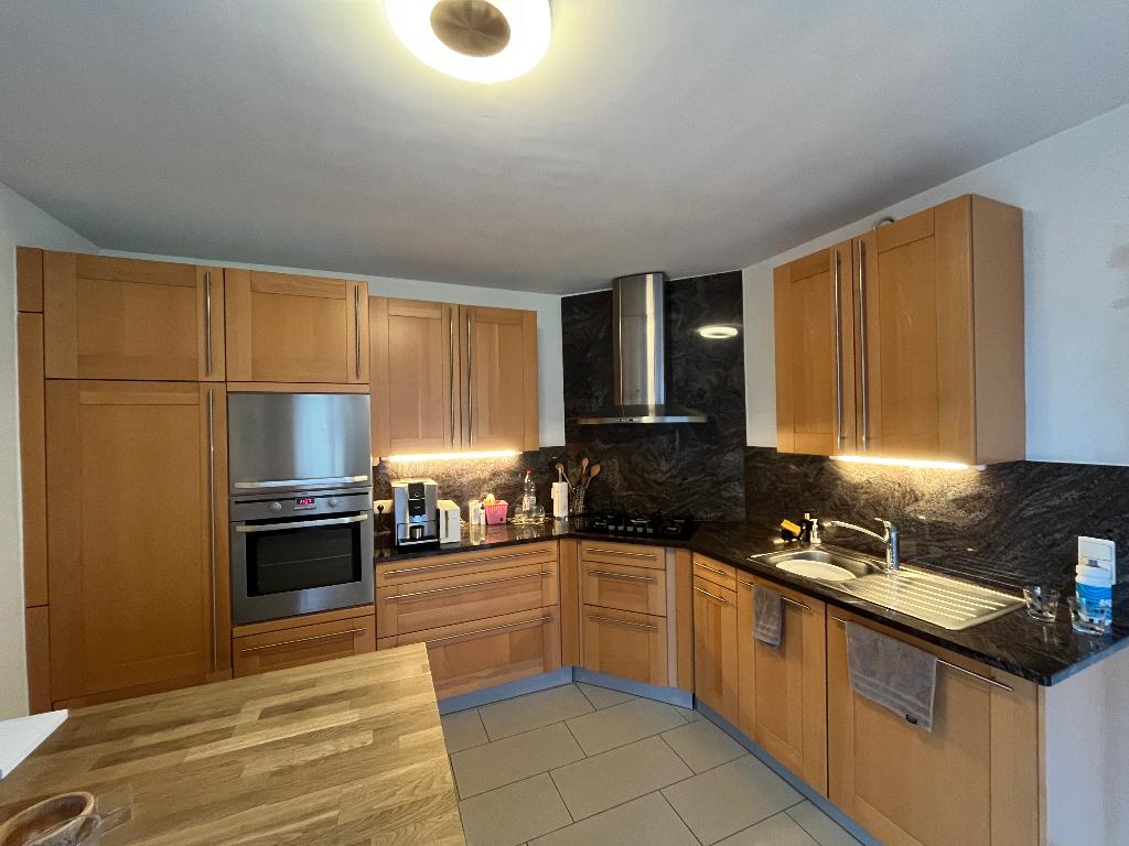 Keukenkasten met aanrecht, oven, gasvuur en dampkamp, Maison & Meubles, Cuisine | Cuisines complètes, Utilisé, Autres types, Brun