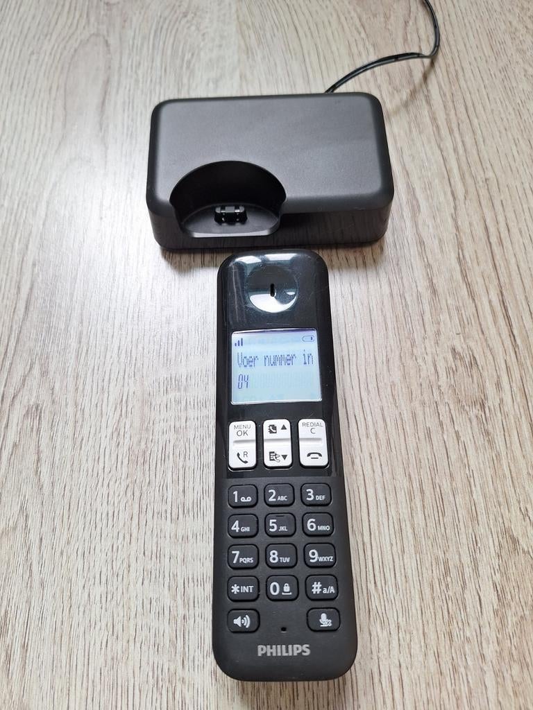 Téléphone fixe Philips avec station de recharge, Télécoms, Téléphones fixes | Combinés & sans fil, Enlèvement ou Envoi, Comme neuf