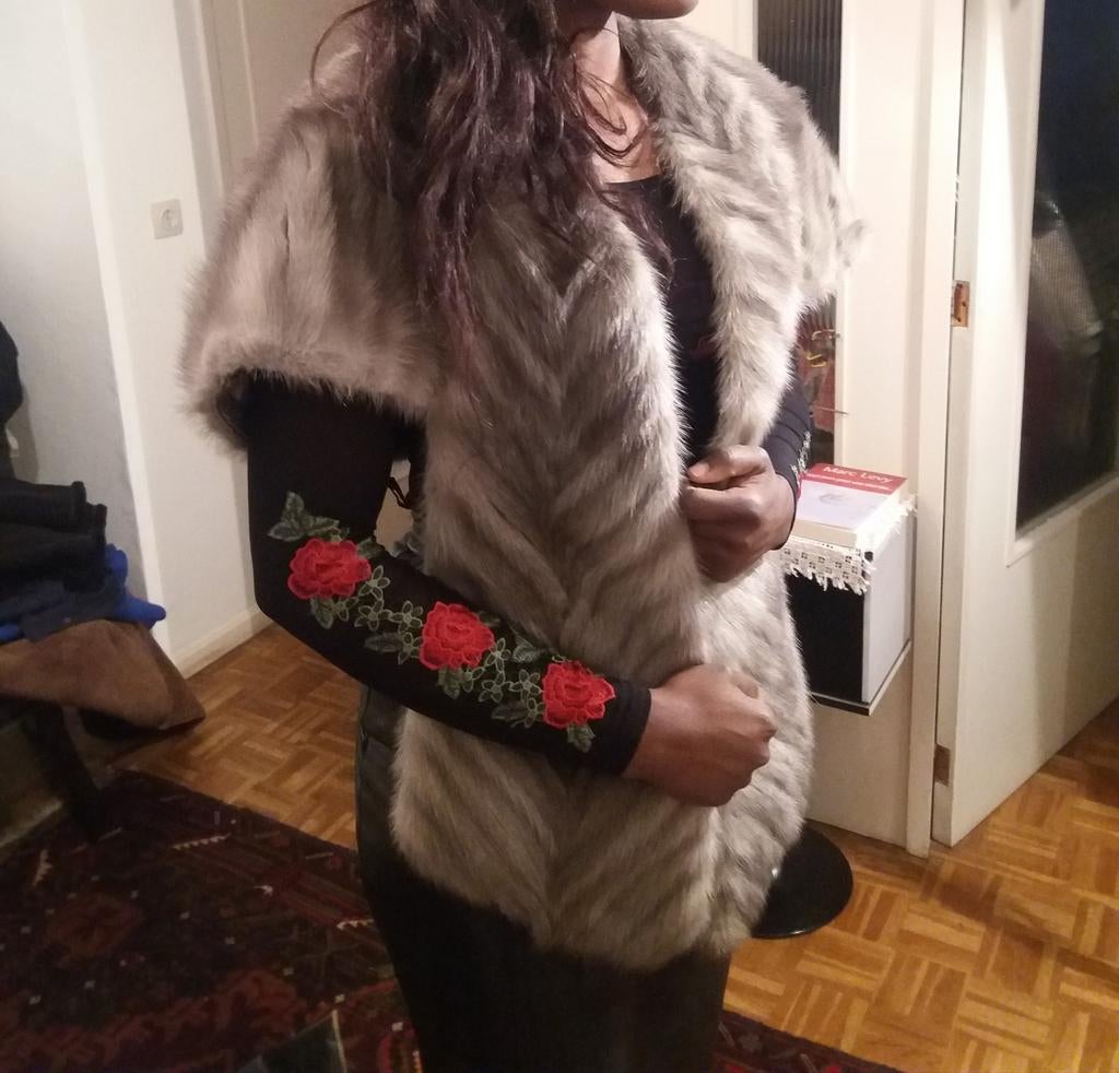 Cap en Renard argenté taille 44 à céder. Comme neuf., Vêtements | Femmes, Vestes | Hiver, Enlèvement, Comme neuf