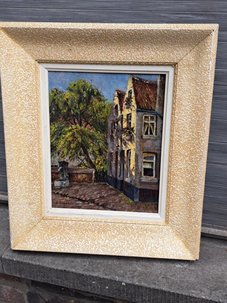 huile sur toile signe g walsh ( mia van genesen), Antiquités & Art, Enlèvement ou Envoi