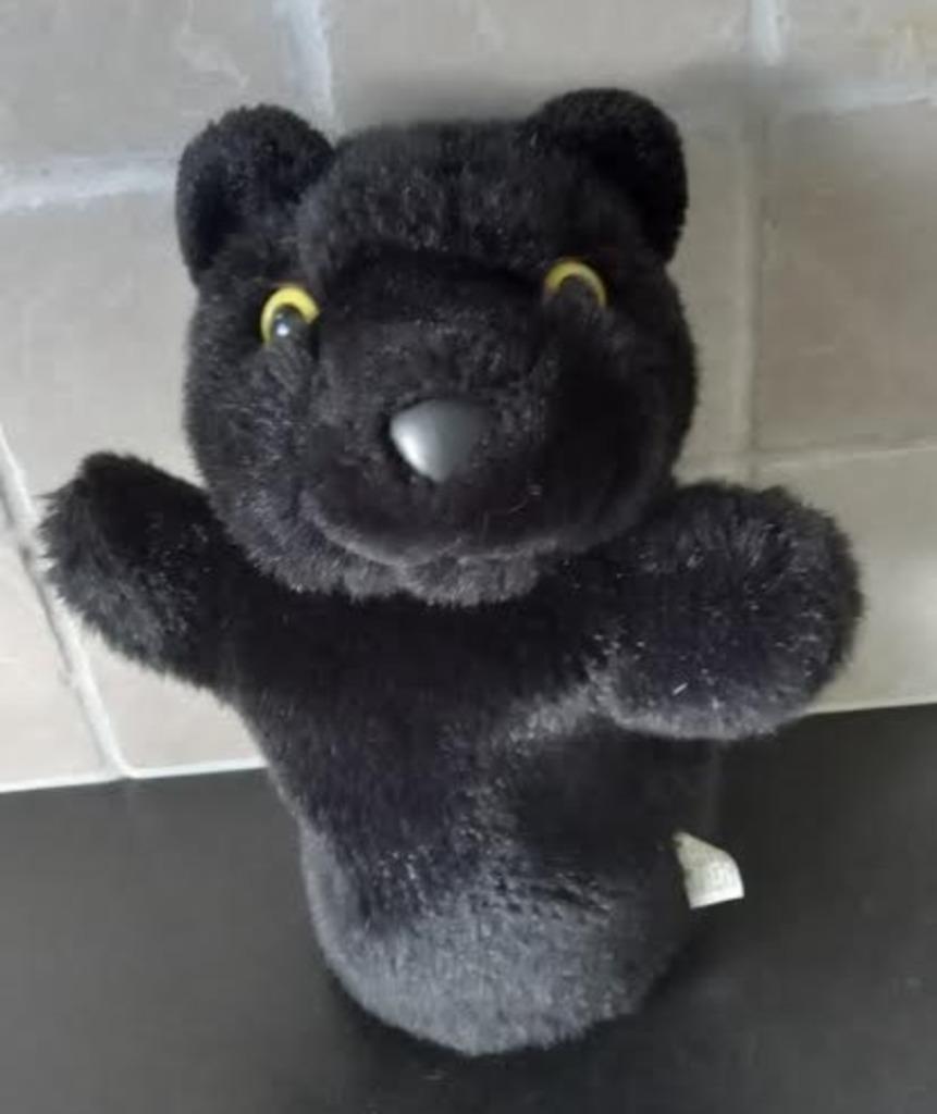 handpop Zwarte poes of panter, Kinderen en Baby's, Speelgoed | Knuffels en Pluche, Ophalen of Verzenden, Zo goed als nieuw