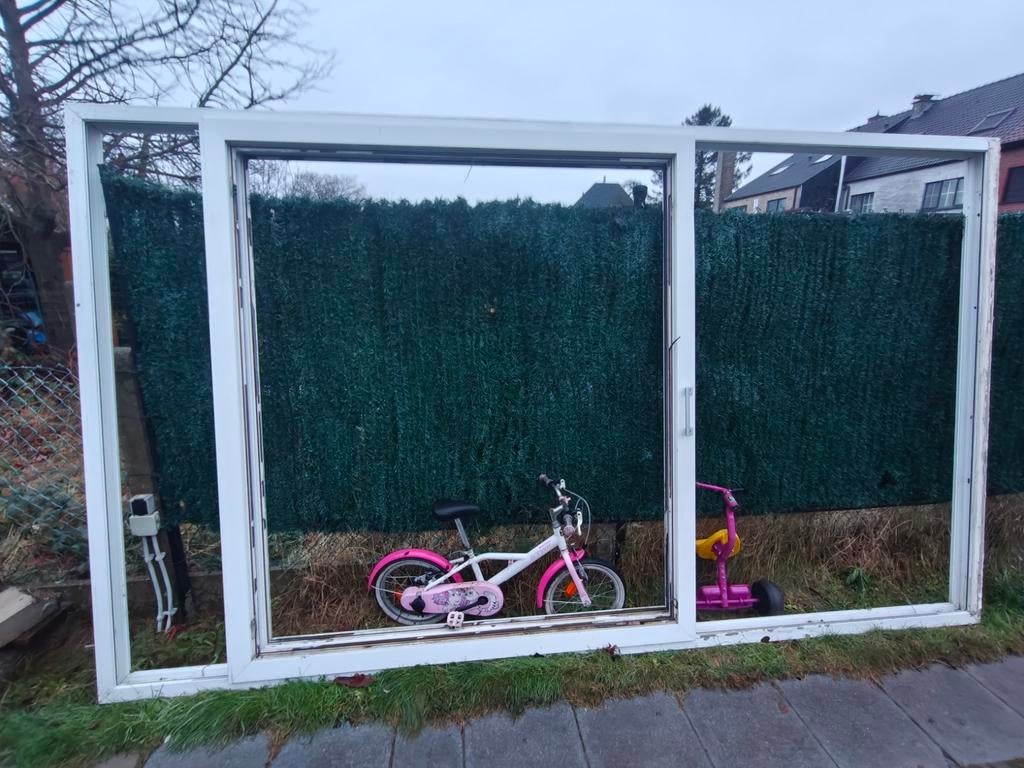 Schuifraam veranda zonder glas, Doe-het-zelf en Bouw, Raamkozijnen en Schuifdeuren, Ophalen