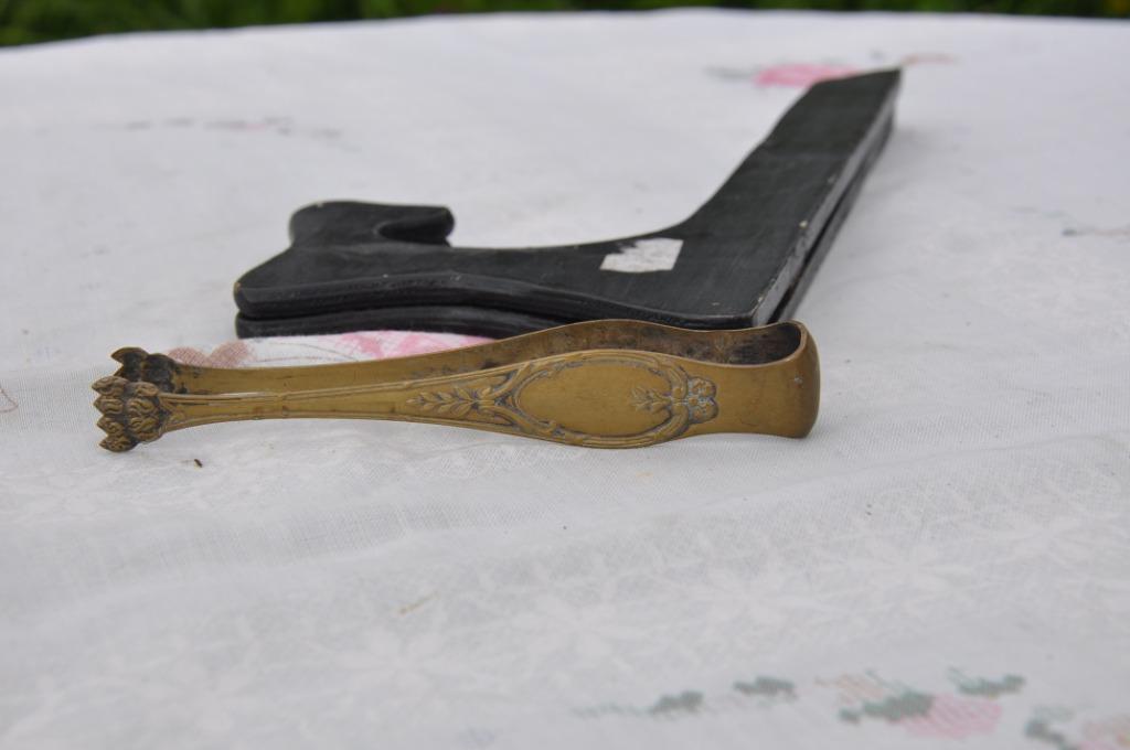 pince a sucre art nouveau metal cuivré  (2), Enlèvement ou Envoi