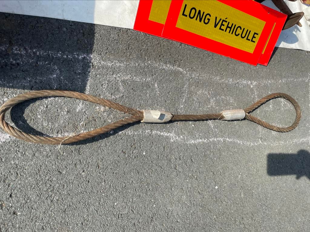 Elingue en acier 1m câble, Utilisé